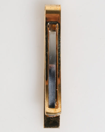 Dolce & Gabbana Gold Tone Brass Logo Branded Men Accessory Tie Clip Bar
