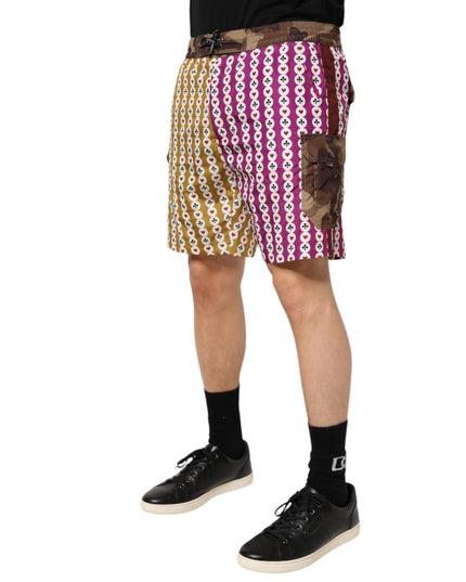 Dolce & Gabbana Multicolor Playing Card Camouflage Shorts Swimwear