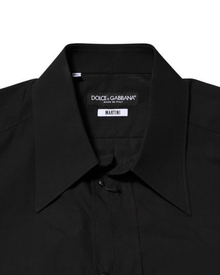 Dolce & Gabbana Black MARTINI Slim Fit Dress Formal Men Shirt