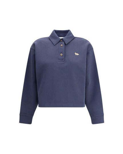 Maison Kitsuné Blue Cotton Sweatshirt