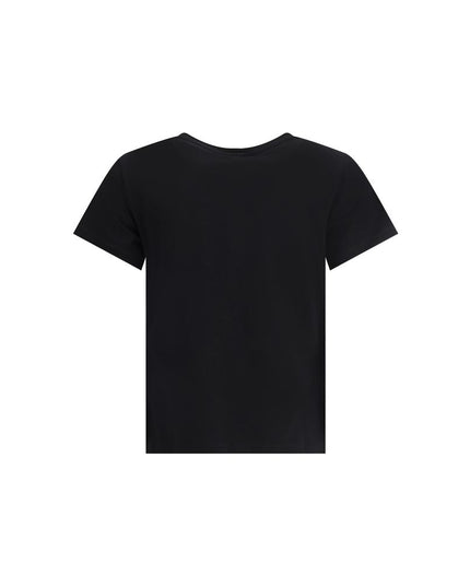 PINKO Black Cotton T-Shirt
