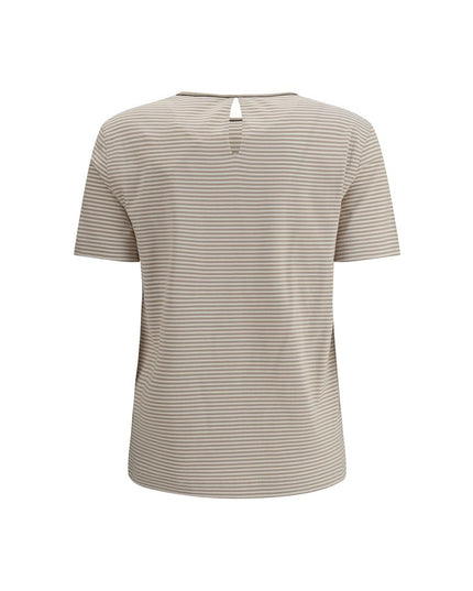 Brunello Cucinelli Beige Cotton T-Shirt
