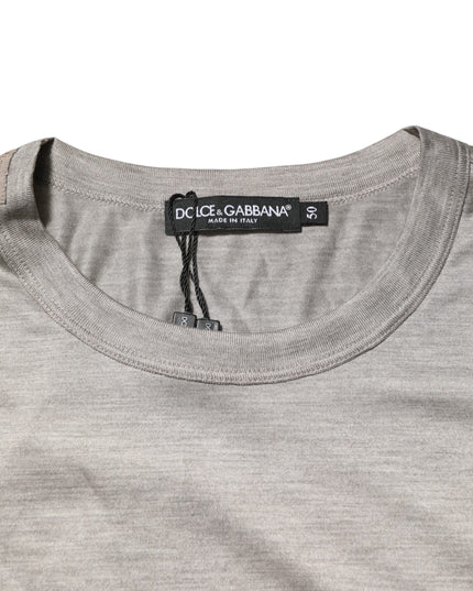 Dolce & Gabbana Beige Hazelnut Cotton Shortsleeve Shirt T-shirt
