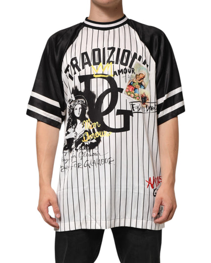 Dolce & Gabbana Tradizione Graffiti Print Oversized Men T-shirt