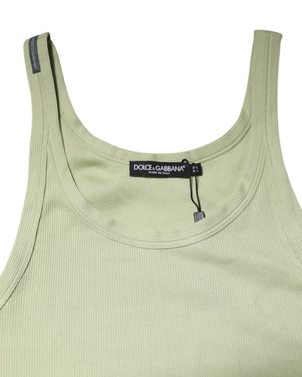 Dolce & Gabbana Light Green Tank Sleeveless Men Men T-shirt