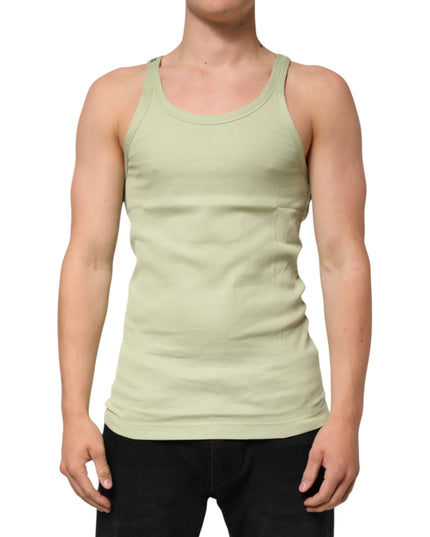 Dolce & Gabbana Light Green Tank Sleeveless Men Men T-shirt