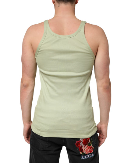 Dolce & Gabbana Light Green Tank Sleeveless Men Men T-shirt