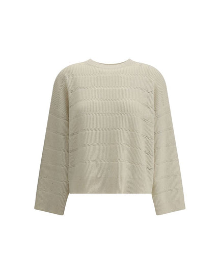Brunello Cucinelli White Cashmere Cashmere Sweater