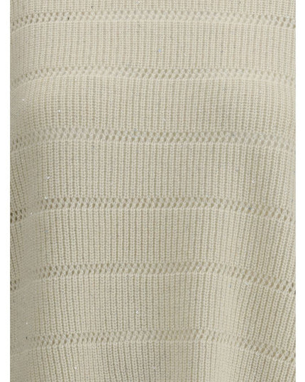 Brunello Cucinelli White Cashmere Cashmere Sweater