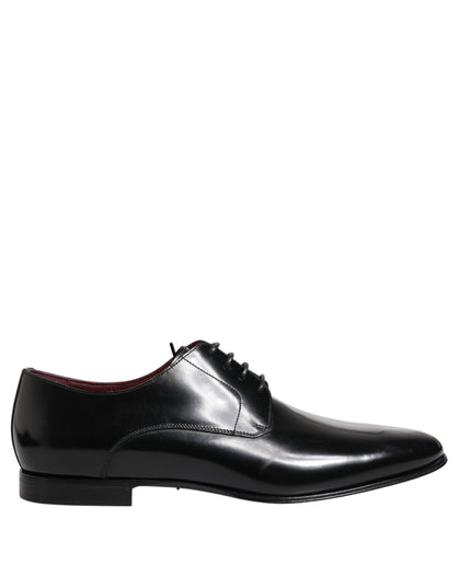 Dolce & Gabbana Men Dress Black Calfskin Leather Derby Shoes