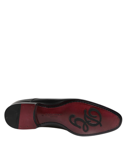Dolce & Gabbana Men Dress Black Calfskin Leather Derby Shoes