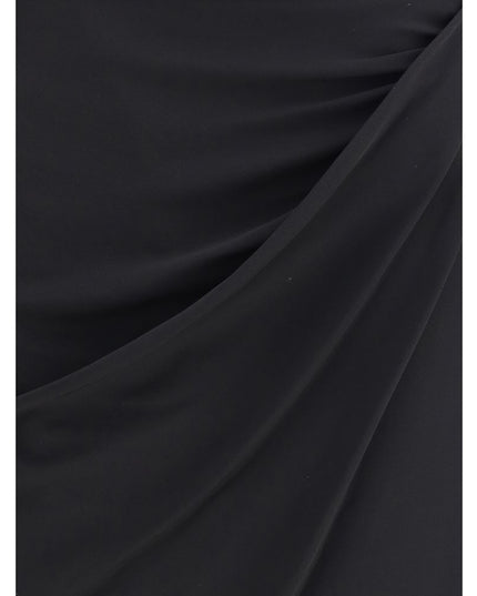 Versace Black Viscose Midi Skirt