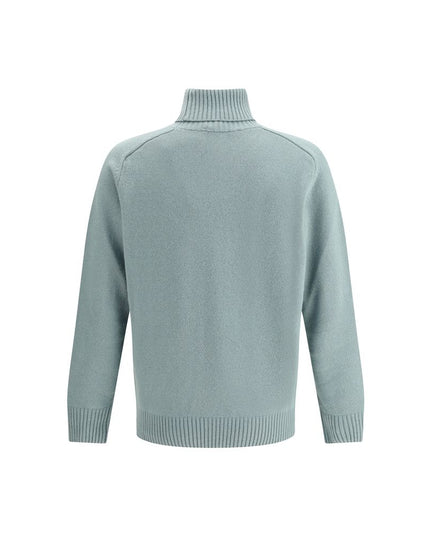Brooksfield Green Fleece Wool Turtleneck