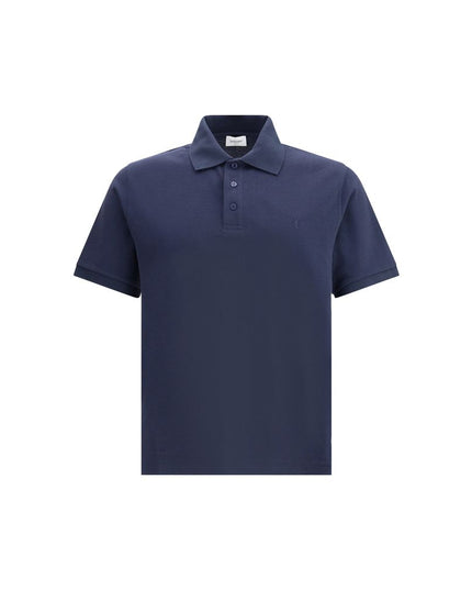 Saint Laurent Blue Cotton Polo Shirt