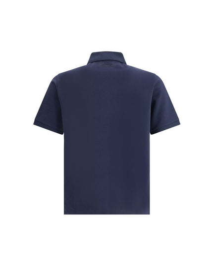 Saint Laurent Blue Cotton Polo Shirt