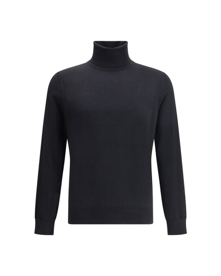 ZEGNA Black Cashmere Turtleneck