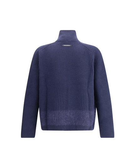 Dsquared² Blue Wool Cardigan