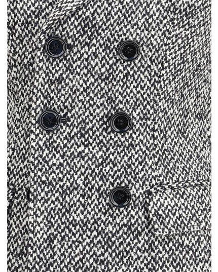 Dolce & Gabbana Gray Fleece Wool Blazer