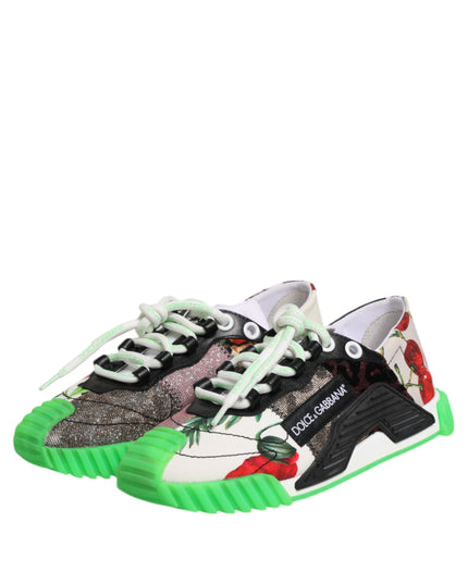 Dolce & Gabbana Multicor DG Logo Leopard Cherry Sneaker Shoes