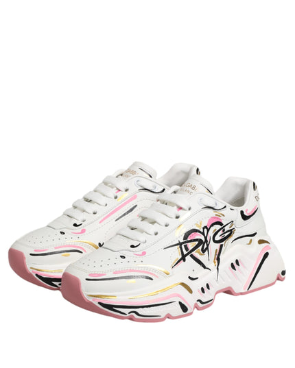 Dolce & Gabbana Multicolor Hand Painted DAYMASTER Sneaker Shoes