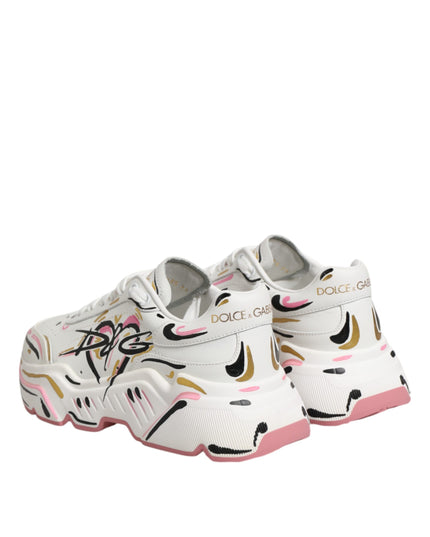 Dolce & Gabbana Multicolor Hand Painted DAYMASTER Sneaker Shoes