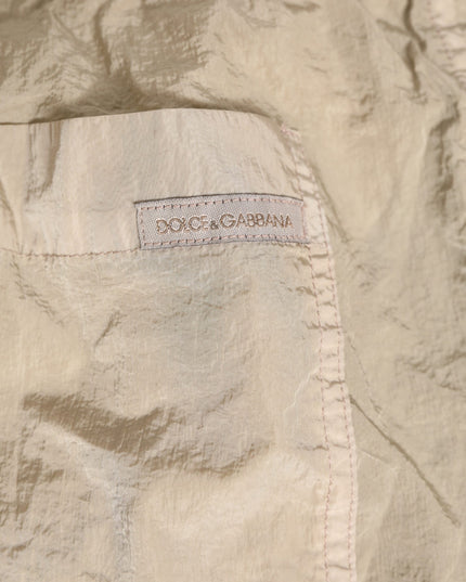 Dolce & Gabbana Beige Nylon Beachwear Men Boxer Short Swimwear