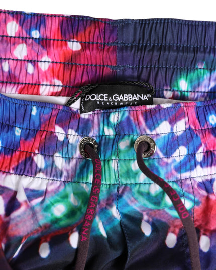 Dolce & Gabbana Multicolor Neon Print Polyester Shorts Swimwear