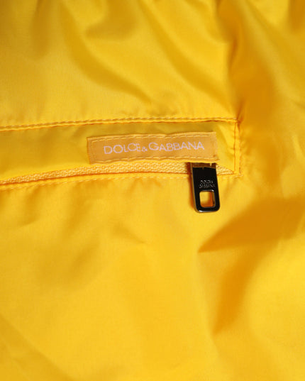 Dolce & Gabbana Yellow Nylon Logo Print Men Boxer Short Swimwear