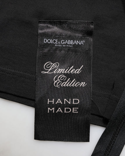 Dolce & Gabbana Black Cotton Sleeveless Tank Top DG Logo Men T-shirt