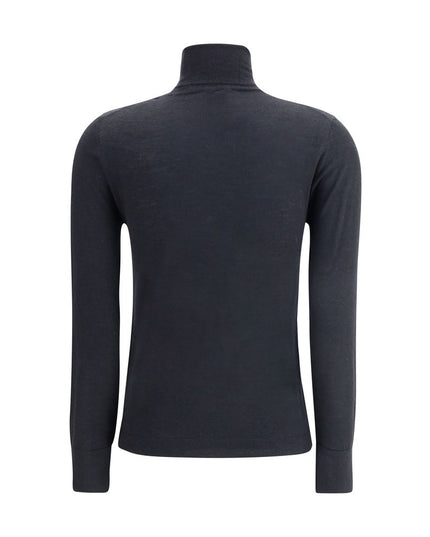 Allude Black Cashmere Turtleneck