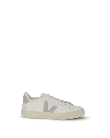 Veja White Calf Leather Bos Taurus Low Top Sneakers