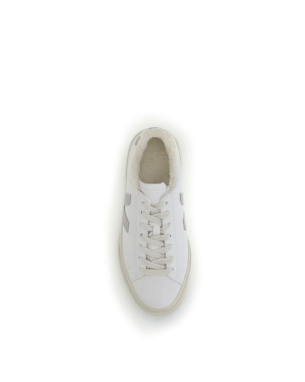 Veja White Calf Leather Bos Taurus Low Top Sneakers