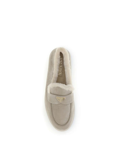 Prada Beige Rubber Slip-On Loafers