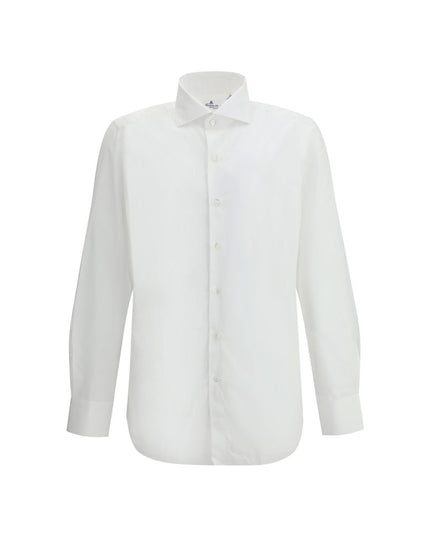 Finamore White Cotton Dress Shirt