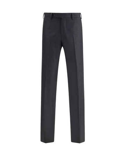 Germano Gray Fleece Wool Dress Pants