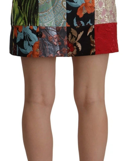 Dolce & Gabbana Multicolor Patchwork A-line Polyester Skirt