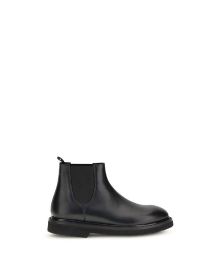 Premiata Black Calf Leather Bos Taurus Chelsea Boots