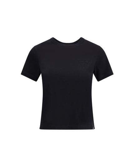 Courrèges Black Cotton T-Shirt
