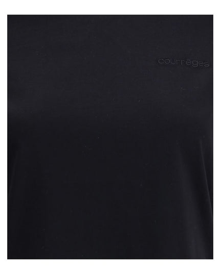 Courrèges Black Cotton T-Shirt