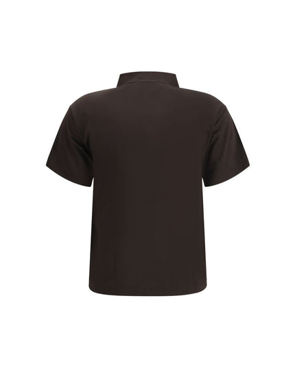 Margiela Brown Viscose Polo Shirt