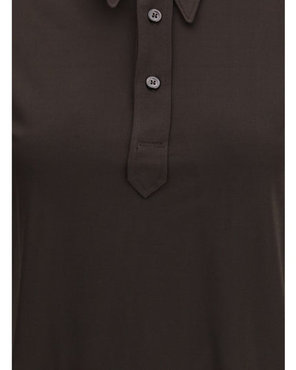 Margiela Brown Viscose Polo Shirt