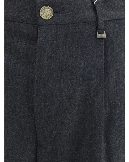 Vivienne Westwood Gray Fleece Wool Casual Pants