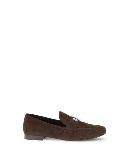 Tory Burch Brown Leather Slip-On Loafers