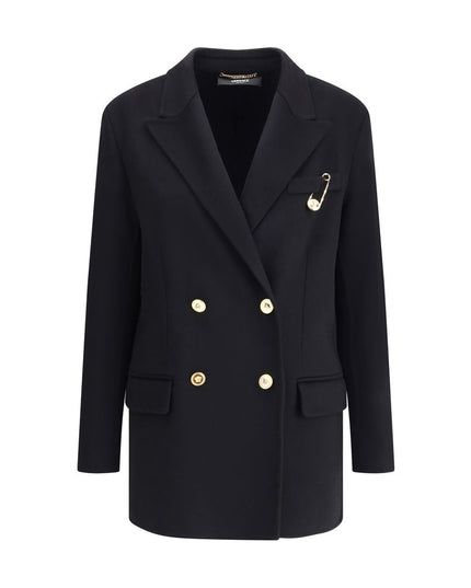 Versace Black Cashmere Coat