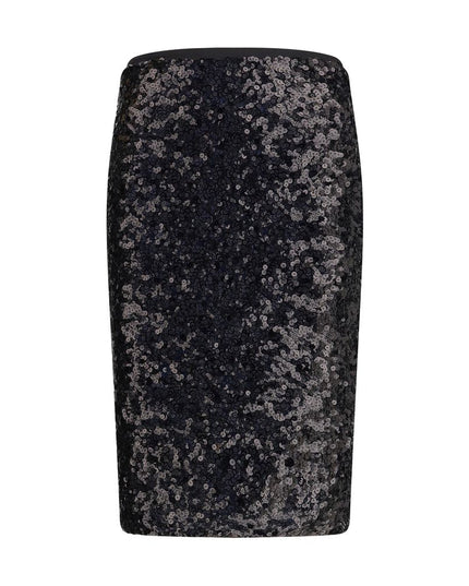 PINKO Black Polyester Midi Skirt