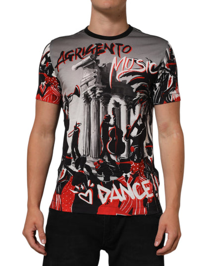 Dolce & Gabbana Multicolor Agrigento Dance Jazz Music Print T-shirt