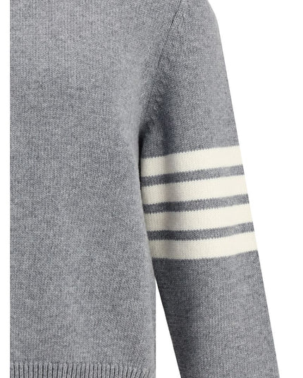 Thom Browne Gray Fleece Wool Sweatshirt