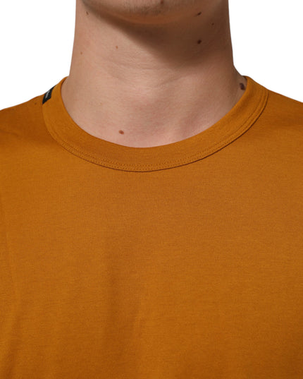 Dolce & Gabbana Golden Brown Crew Neck Short Sleeve T-shirt