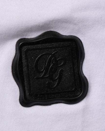 Dolce & Gabbana White Cotton Logo Patch Crew Neck  T-shirt