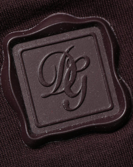 Dolce & Gabbana Brown Logo Plaque Cotton Crew Neck T-shirt